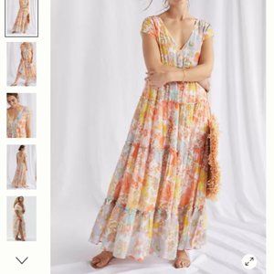 SOLD NWT Anthropologie ETHEREAL FLORAL MAXI DRESS